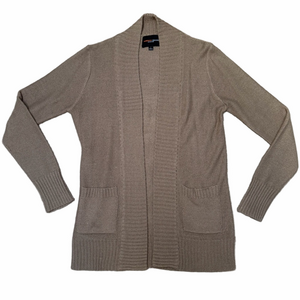 Ambiance Apparel Flowy Brown Cardigan Sweater